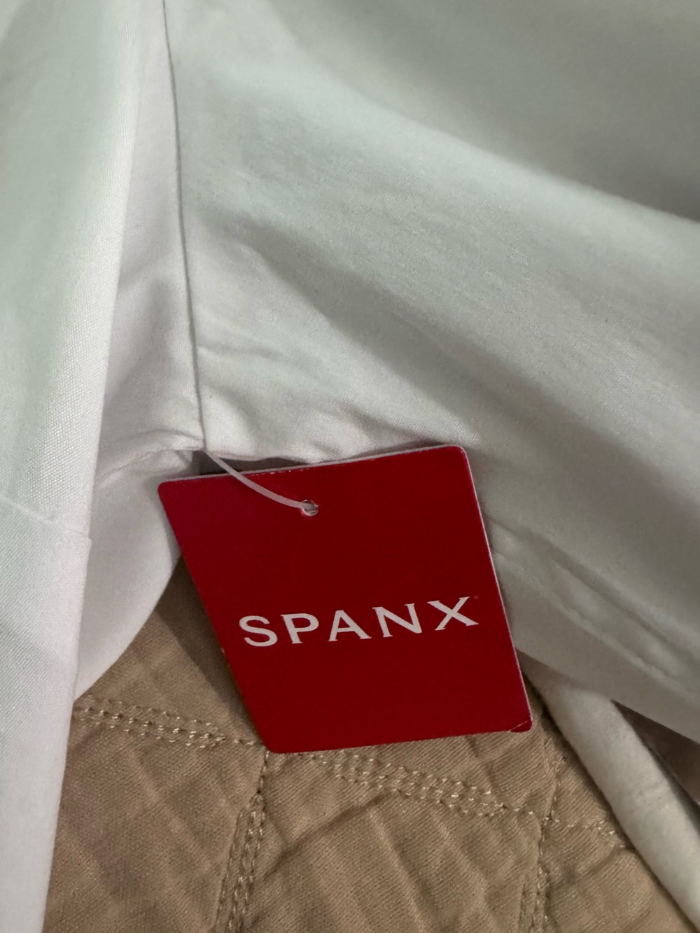SPANX White No Gape Cotton/Nylon/Elastane Shirt Size Medium - Picture 10 of 13